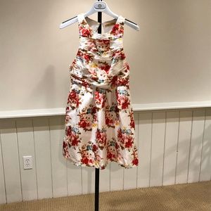 Silk Floral Alice + Olivia Open-Back Dress